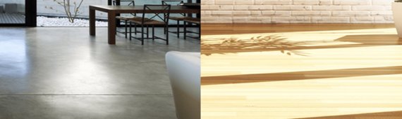 木材和混凝土地板